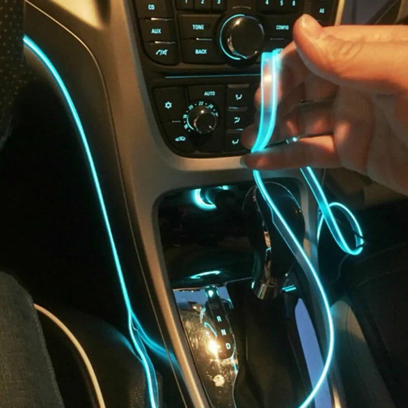 5m Car Interior EL Cold Light Line USB DIY Ambient Light